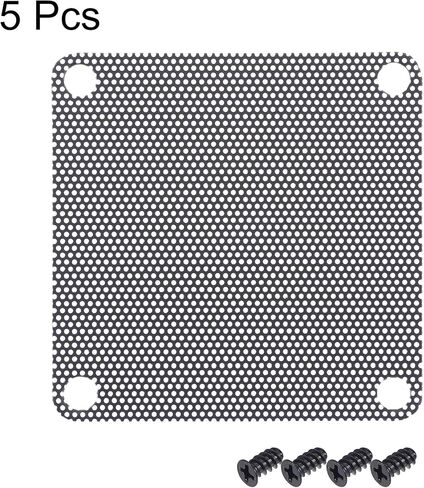 uxcell PC Dust Fan Screen with Screws for Cooling Dustproof Case Cover PVC 50mm 5pcs in Saudi Arabia