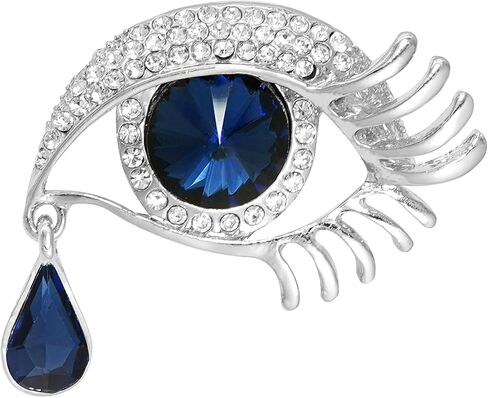 Gleamart Angel's Tears Brooch Rhinestone Pin Eye Badge for Women Gold Black in Saudi Arabia