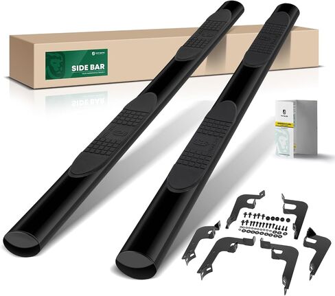 YHTAUTO 4 Inch Running Boards Side Step Bars Compatible with Honda Ridgeline 2017-2024, Crew Cab, Chrome S/S 304 Polished Oval Straight, Truck Side Step Rails in Saudi Arabia