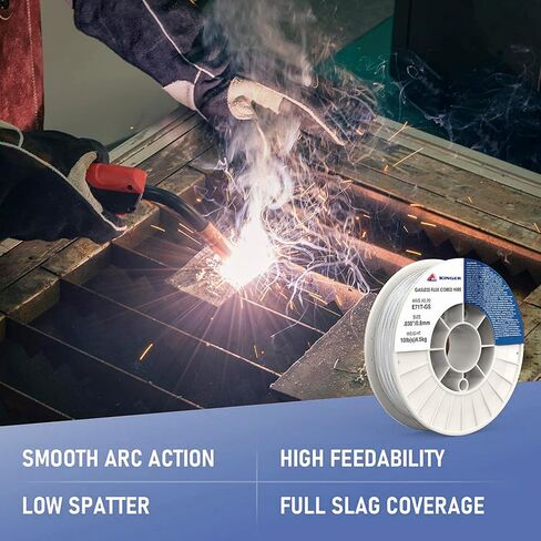 .035 Flux Core Mig Welding Wire, Mild Steel E71T-GS, 2-Pound Spool, Pack of 2 in Saudi Arabia