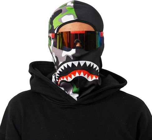 GCBALACLAVA Shark Mouth Camo Trending Balaclava ski mask UV winter Ski Masks Wind Proof Winter Premium Yeat Shiesty Mask in Saudi Arabia