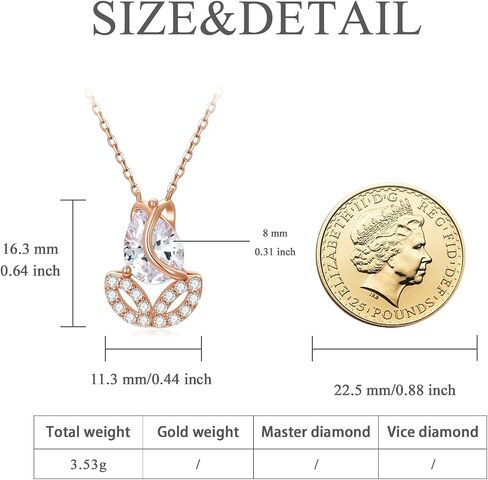Sterling Silver Sunflower/Rose Cross/Rose/Lotus Flower/Honney Bee/Pineapple Necklace for Women Flower Pendant Necklace Gifts for Girlfriend Wife Mom Birthday Valentine's Day in Saudi Arabia