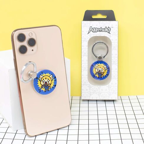 iFace x Sanrio Licensed Series Universal Smartphone Ring Holder Accessory - Cute Stick-On Phone Attachment for iPhone, Samsung Galaxy, etc. - Gudetama (Face) in Saudi Arabia