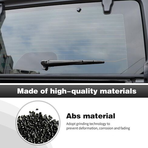 CheroCar Windshield Wiper Blades Trim Cover,Front Rear Window Wiper Arm Blade Kit Exterior Decoration Accessories Compatible with Jeep Wrangler JL JLU & Gladiator JT 2018-2022,Carbon Fiber in Saudi Arabia