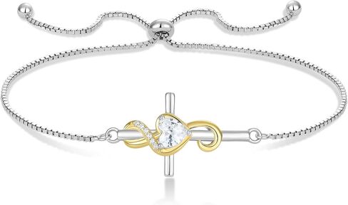 STARCHENIE Note Cross Bracelet for Women 925 Sterling Silver Treble Clef Bracelet Adjustable Jewelry Gift for Music Lover in Saudi Arabia