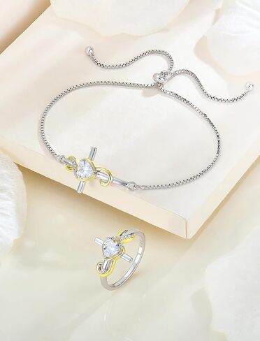 STARCHENIE Note Cross Bracelet for Women 925 Sterling Silver Treble Clef Bracelet Adjustable Jewelry Gift for Music Lover in Saudi Arabia