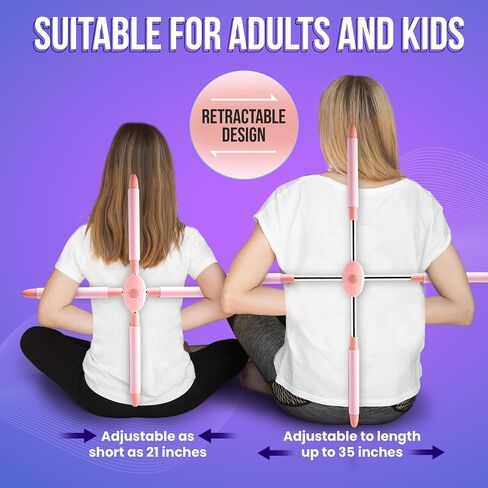 Back Straightener Posture Corrector Device - Hunchback Corrector with Carry Bag for Easy Portability - Comfort-Padded Yoga Stick - Posture Corrector for Men, Women, and Kids. in Saudi Arabia