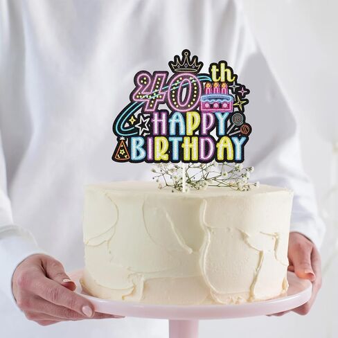 Glow Neon Happy 9th Birthday Cake Topper,Let Glow 9th Years Old Cake Decor,Colorful Glowing 9th Birthday Party Decorations in Saudi Arabia