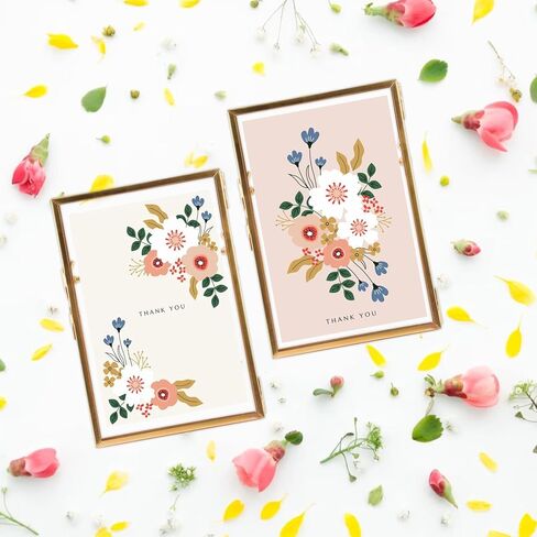 TLBTEK 2 Pcs 5x7 inch Desk double glass Photo frames kit,Gold brass metal Picture Frame vertical for Pressed Flowers,Clear DIY Vintage Artwork Display Frame in Saudi Arabia