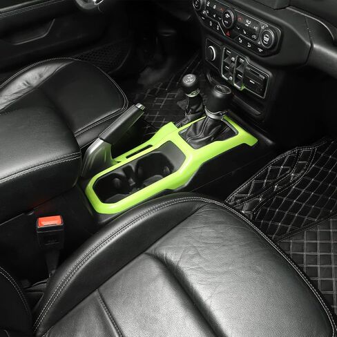 JeCar Center Console Gear Shift Cup Holder Panel Cover Trim Fit for 2018-2024 Jeep Wrangler JL JLU Gladiator JT Carbon Fiber Interior Accessories in Saudi Arabia