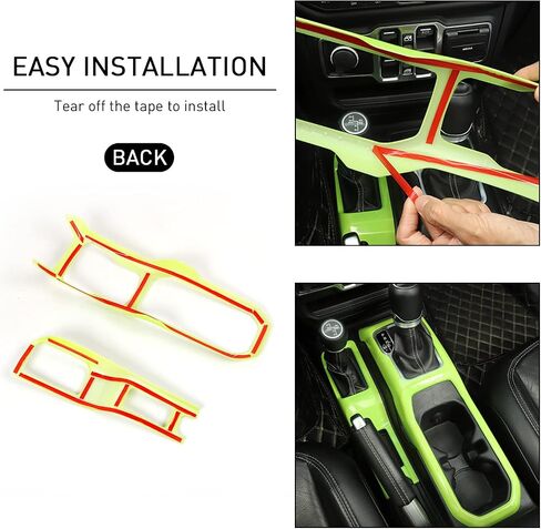JeCar Center Console Gear Shift Cup Holder Panel Cover Trim Fit for 2018-2024 Jeep Wrangler JL JLU Gladiator JT Carbon Fiber Interior Accessories in Saudi Arabia