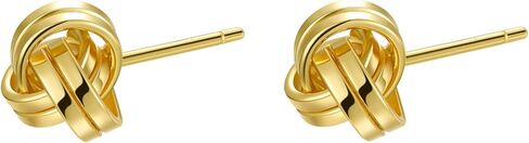 Rnivida 925 Sterling Silver Love Knot Stud Earrings, Hypoallergenic Knot Earrings for Women in Saudi Arabia