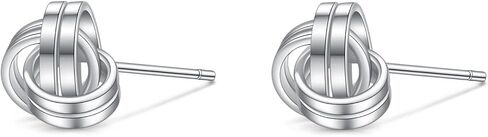 Rnivida 925 Sterling Silver Love Knot Stud Earrings, Hypoallergenic Knot Earrings for Women in Saudi Arabia