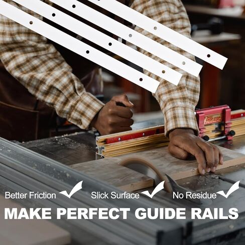 Table Saw Crosscut Sled Kit with 2 UHMW Miter Bars 2 Aluminum Tracks 1 Knob and 1 Bolt along, Predrilled holes and 20 screws included For Jigs Fixtures or Miter Slots (6) in Saudi Arabia