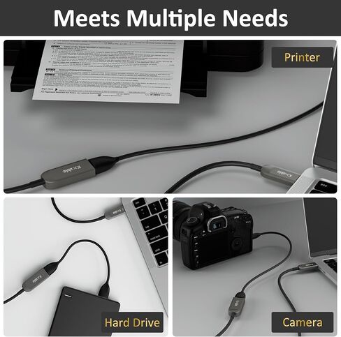 كابل تمديد USB 3.0 بطول 15 قدمًا، سلك موسع من النوع A ذكر إلى أنثى، مجدول من النايلون، نقل بيانات بسرعة 5 جيجابت في الثانية، متوافق مع كاميرا الويب، الكاميرا، محور USB، لوحة المفاتيح، الماوس، محرك الأقراص المحمول، القرص الصلب in Kuwait