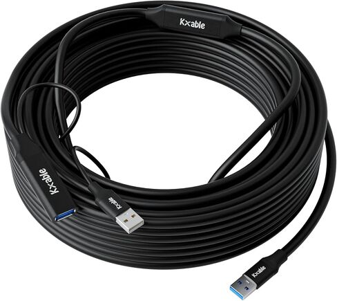 كابل تمديد USB 3.0 بطول 15 قدمًا، سلك موسع من النوع A ذكر إلى أنثى، مجدول من النايلون، نقل بيانات بسرعة 5 جيجابت في الثانية، متوافق مع كاميرا الويب، الكاميرا، محور USB، لوحة المفاتيح، الماوس، محرك الأقراص المحمول، القرص الصلب in Kuwait