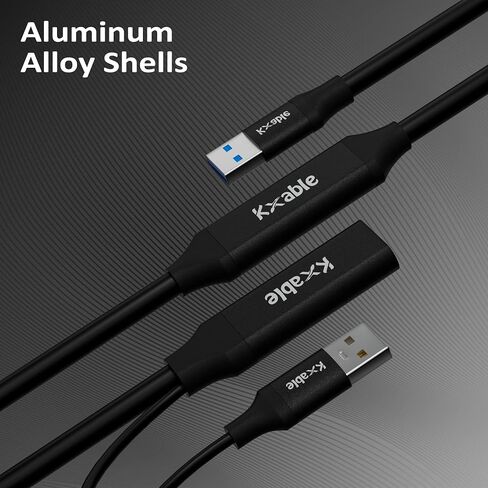 كابل تمديد USB 3.0 بطول 15 قدمًا، سلك موسع من النوع A ذكر إلى أنثى، مجدول من النايلون، نقل بيانات بسرعة 5 جيجابت في الثانية، متوافق مع كاميرا الويب، الكاميرا، محور USB، لوحة المفاتيح، الماوس، محرك الأقراص المحمول، القرص الصلب in Kuwait