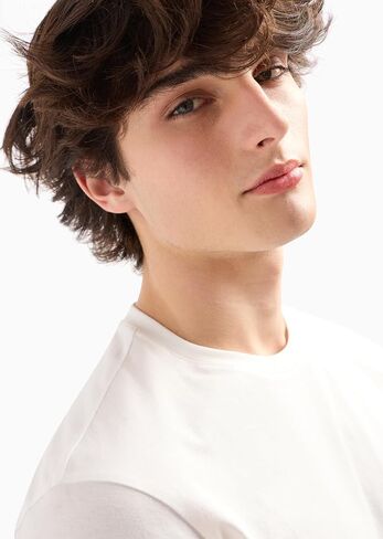 تي شيرت A｜X ARMANI EXCHANGE للرجال ذو مقاس عادي إصدار محدود من Armani Exchange X Mix Mag Patch Logo in Kuwait