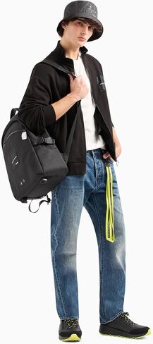 تي شيرت A｜X ARMANI EXCHANGE للرجال ذو مقاس عادي إصدار محدود من Armani Exchange X Mix Mag Patch Logo in Kuwait