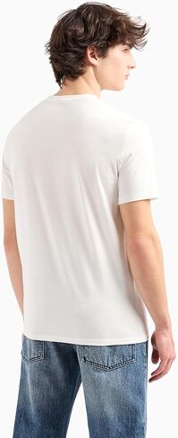 تي شيرت A｜X ARMANI EXCHANGE للرجال ذو مقاس عادي إصدار محدود من Armani Exchange X Mix Mag Patch Logo in Kuwait