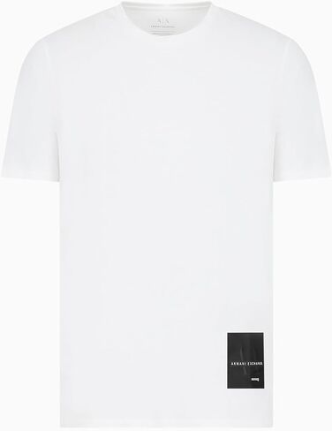 تي شيرت A｜X ARMANI EXCHANGE للرجال ذو مقاس عادي إصدار محدود من Armani Exchange X Mix Mag Patch Logo in Kuwait