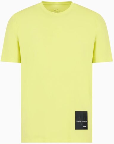 A｜X ARMANI EXCHANGE Men's Regular Fit Limited Edition Armani Exchange X Mix Mag Patch Logo Tee in Saudi Arabia