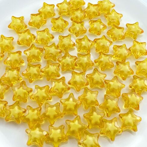 100 PCS 15mm Acrylic Star Beads Loose Spacer Colorful Beads for DIY Craft Jewelry Making Bracelet Necklace Earring Ornament Wind Chimes Key Chains(Multicolor) in Saudi Arabia
