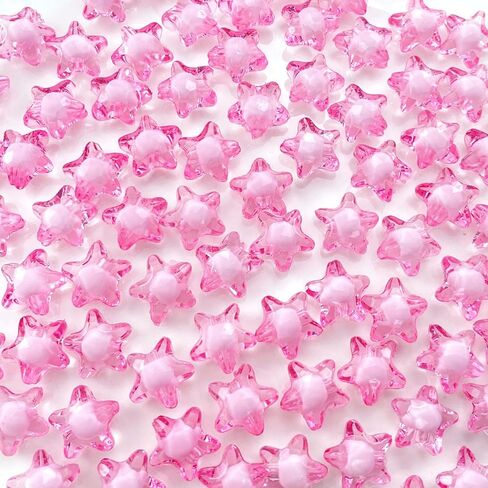 100 PCS 15mm Acrylic Star Beads Loose Spacer Colorful Beads for DIY Craft Jewelry Making Bracelet Necklace Earring Ornament Wind Chimes Key Chains(Multicolor) in Saudi Arabia