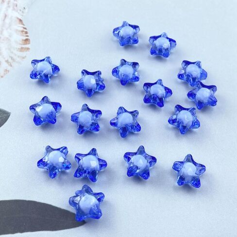 100 PCS 15mm Acrylic Star Beads Loose Spacer Colorful Beads for DIY Craft Jewelry Making Bracelet Necklace Earring Ornament Wind Chimes Key Chains(Multicolor) in Saudi Arabia