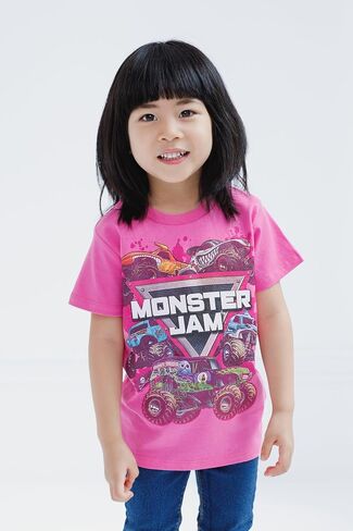 تي شيرت Monster Jam للفتيات مكون من قطعتين من تي شيرت للأطفال الصغار إلى الأطفال الكبار Grave Digger El Toro Loco Whiplash Monster Mutt Dalmatian Megalodon in Saudi Arabia