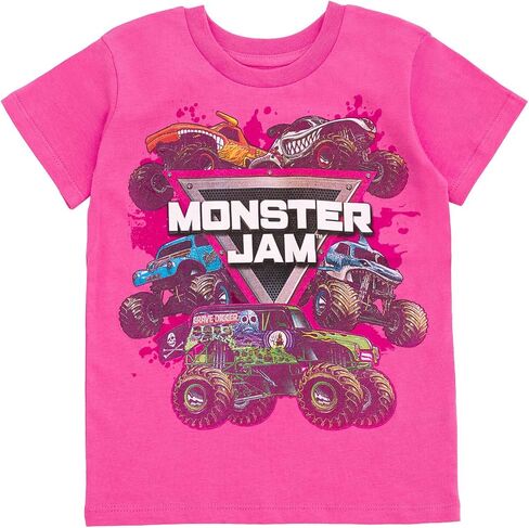 تي شيرت Monster Jam للفتيات مكون من قطعتين من تي شيرت للأطفال الصغار إلى الأطفال الكبار Grave Digger El Toro Loco Whiplash Monster Mutt Dalmatian Megalodon in Saudi Arabia