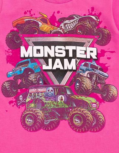 تي شيرت Monster Jam للفتيات مكون من قطعتين من تي شيرت للأطفال الصغار إلى الأطفال الكبار Grave Digger El Toro Loco Whiplash Monster Mutt Dalmatian Megalodon in Saudi Arabia