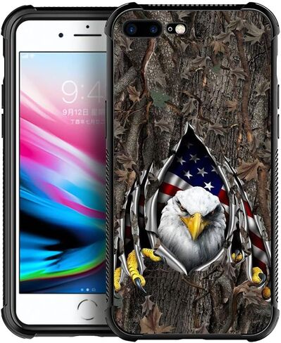 حافظة DAIZAG متوافقة مع حافظة iPhone Xs Max، حافظة خشبية متقاطعة ذات علم أمريكي لحالات iPhone Xs Max للرجال والنساء، حافظة حماية مقاومة للصدمات ومضادة للخدوش من مادة TPU لهاتف iPhone Xs Max in Kuwait