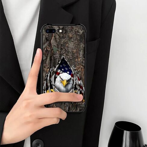 حافظة DAIZAG متوافقة مع حافظة iPhone Xs Max، حافظة خشبية متقاطعة ذات علم أمريكي لحالات iPhone Xs Max للرجال والنساء، حافظة حماية مقاومة للصدمات ومضادة للخدوش من مادة TPU لهاتف iPhone Xs Max in Kuwait
