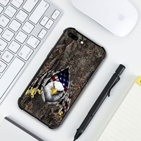 حافظة DAIZAG متوافقة مع حافظة iPhone Xs Max، حافظة خشبية متقاطعة ذات علم أمريكي لحالات iPhone Xs Max للرجال والنساء، حافظة حماية مقاومة للصدمات ومضادة للخدوش من مادة TPU لهاتف iPhone Xs Max in Kuwait