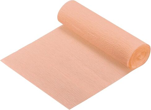 MECCANIXITY Crepe Paper Roll Crepe Paper Decoration 8.2ft Long 5.9 Inch Wide for Wedding Ceremony Various Large Festivals Decoration, Apricot Color in Saudi Arabia