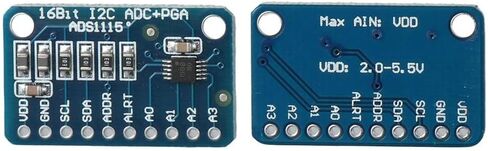 وحدة ADC 3 قطعة 4 قناة عالية الدقة 16 بايت ADS1115 وحدة I2C IIC لوحة تطوير ملحوم مسبقًا وحدة لوحة تطوير ADC in Kuwait