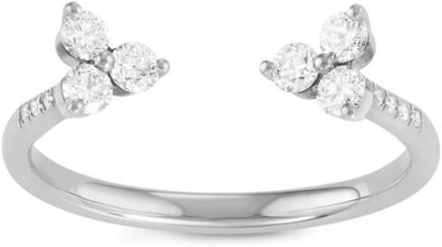 espere Womens Sterling Silver Rings Open Cluster Ring 18K Gold Plated in Saudi Arabia