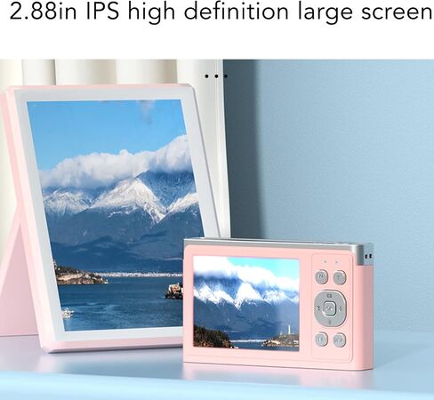 كاميرا رقمية 4K 2.88 بوصة IPS كاميرا بدون مرآة AF تركيز تلقائي 16X تكبير 50 ​​ميجابكسل تصوير ماكرو للبالغين والمراهقين (أزرق) in Kuwait