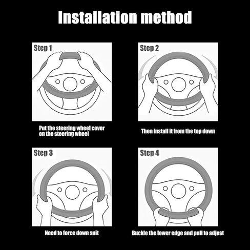 غطاء عجلة قيادة السيارة Pack-1، حافظة واقية من الجلد الاصطناعي، غطاء عجلة القيادة بدون حلقة داخلية، بديل لمجموعة أدوات السيارات المضادة للانزلاق، عالمي لمعظم السيارات والشاحنات (أرجواني) in Kuwait