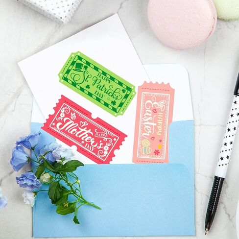 3pcs Holiday Postage Stamps and Dies Happy Easter Clear Stamps St Patrick's Day Silicone Stamp Frame Cutting Dies for Card Making Label Die Cutters for DIY Scrapbooking Embossing Album Craft in Saudi Arabia