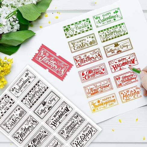 3pcs Holiday Postage Stamps and Dies Happy Easter Clear Stamps St Patrick's Day Silicone Stamp Frame Cutting Dies for Card Making Label Die Cutters for DIY Scrapbooking Embossing Album Craft in Saudi Arabia