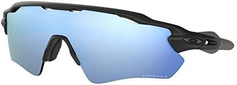 نظارات Oakley Radar EV Path الشمسية (إطار أسود غير لامع/عدسة مستقطبة مائية عميقة) مع مجموعة تنظيف العدسات (أسود) in Saudi Arabia