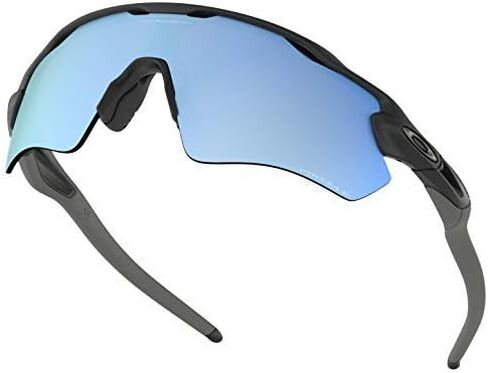 نظارات Oakley Radar EV Path الشمسية (إطار أسود غير لامع/عدسة مستقطبة مائية عميقة) مع مجموعة تنظيف العدسات (أسود) in Saudi Arabia