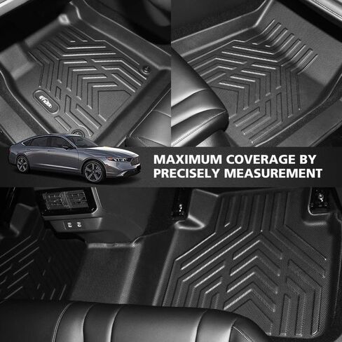 Floor Mats for 2023 2024 Honda Accord (Include Hybrid) All Weather Protection TPE Rubber Floor Liners,Odorless Anti-Slip, 1st & 2nd Row, Black in Saudi Arabia