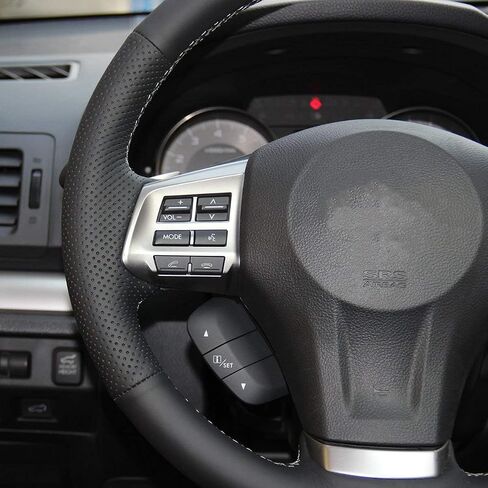 Loncky Genuine Leather Custom Steering Wheel Covers for Subaru Forester 2014-2016 XV Crosstrek 2013-2015 Subaru Legacy 2012-2014 Impreza 2012-2015 Outback 2012-2014 Accessories in Saudi Arabia