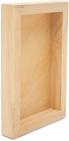 Square Wood Canvas 8 x 8 x 3/4-inch, Pack of 4 Unfinished Wood Frames, Blank Wood Signs for Crafts & Home Decor, by Woodpeckers in Saudi Arabia