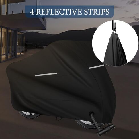 غطاء دراجة نارية، غطاء دراجة نارية عالمي عالي التحمل مقاوم للماء في الهواء الطلق مع فتحات قفل وحقيبة تخزين، حماية من أشعة الشمس فوق البنفسجية، مقاوم للغبار والثلج، متين، يناسب حتى 96.5 بوصة غطاء مركبة للدراجات النارية in Kuwait
