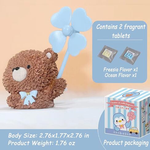Car Air Fresheners,Cute Little Windmill Rotating Automotive Air Outlet Vent Fan,Cartoon Resin Car Perfume Diffuser,Effective Car Odor Eliminator,Funny Car Accessories Interior Ornament Creative Gifts in Saudi Arabia
