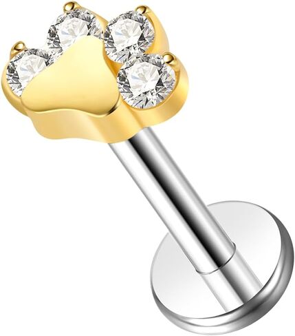 16G Flat back Earring Stud ASTM F136 Titanium 6mm 8mm Push In Fit Threadless Dainty Cartilage Piercing Jewelry for Women for Tragus Helix Rook Conch Lobe Lip in Saudi Arabia